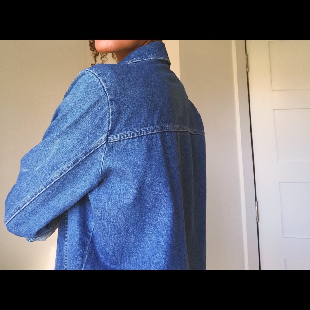 embroidered jean/denim jacket - Picture 2 of 6